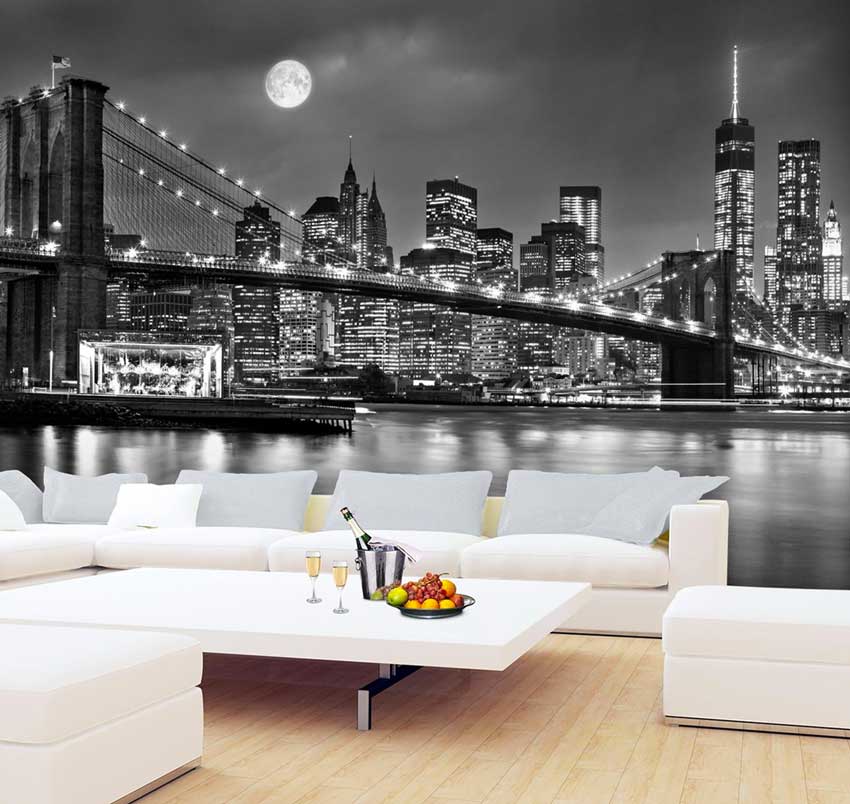 Papier-peint déco New york, ideal pour décorer un séjour moderne.
