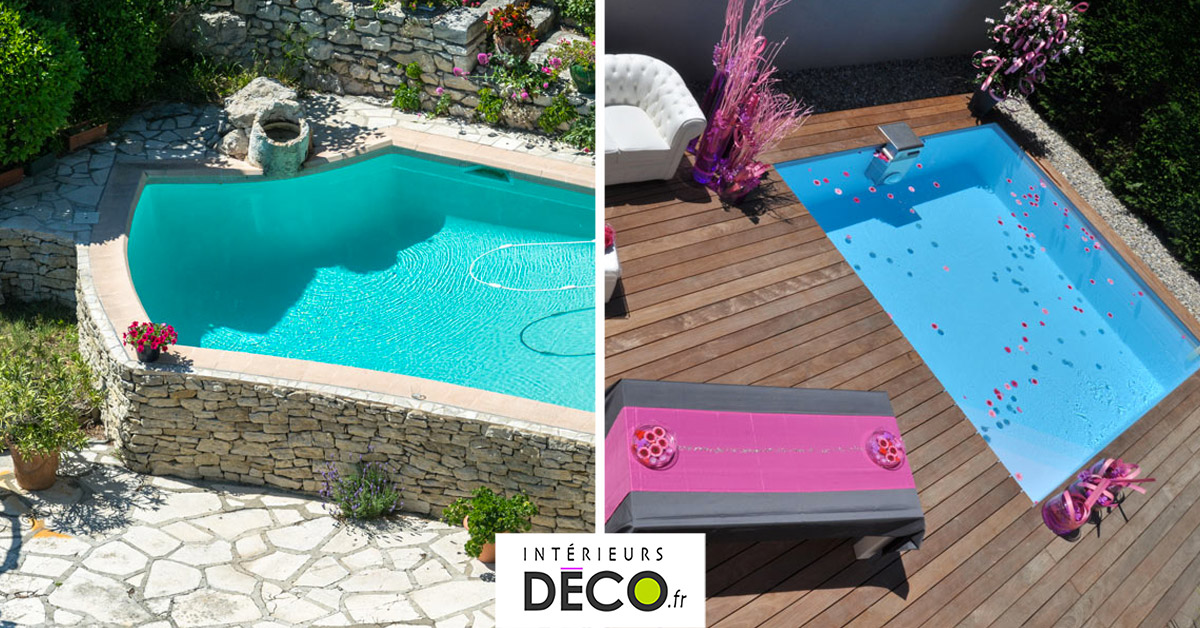 Idées piscines sur terrasse ou différence de hauteur jardin.