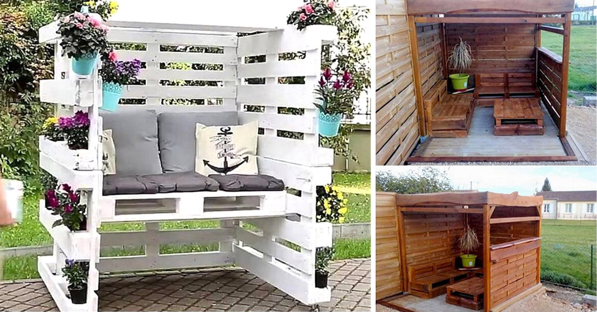 Tonnelle de jardin DIY en bois de palettes