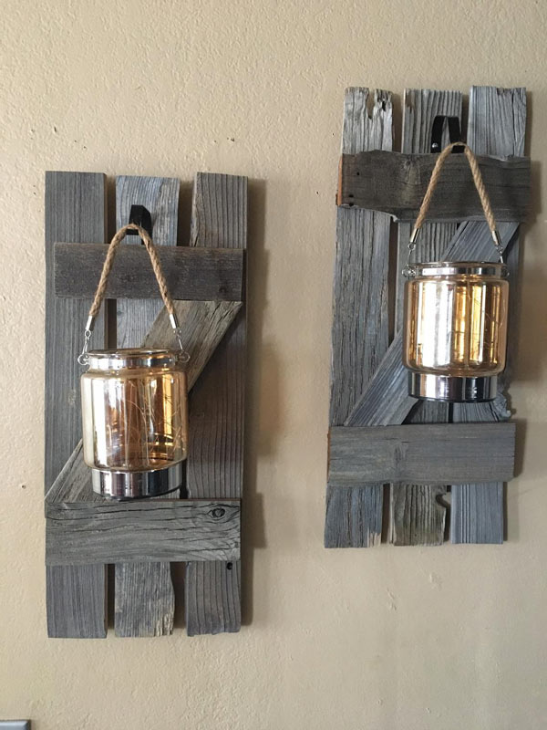 Lanternes DIY avec palettes de bois.