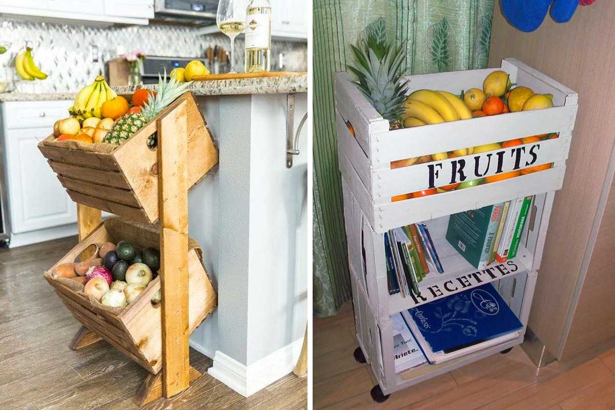 transformer des caisses en bois en porte-fruits