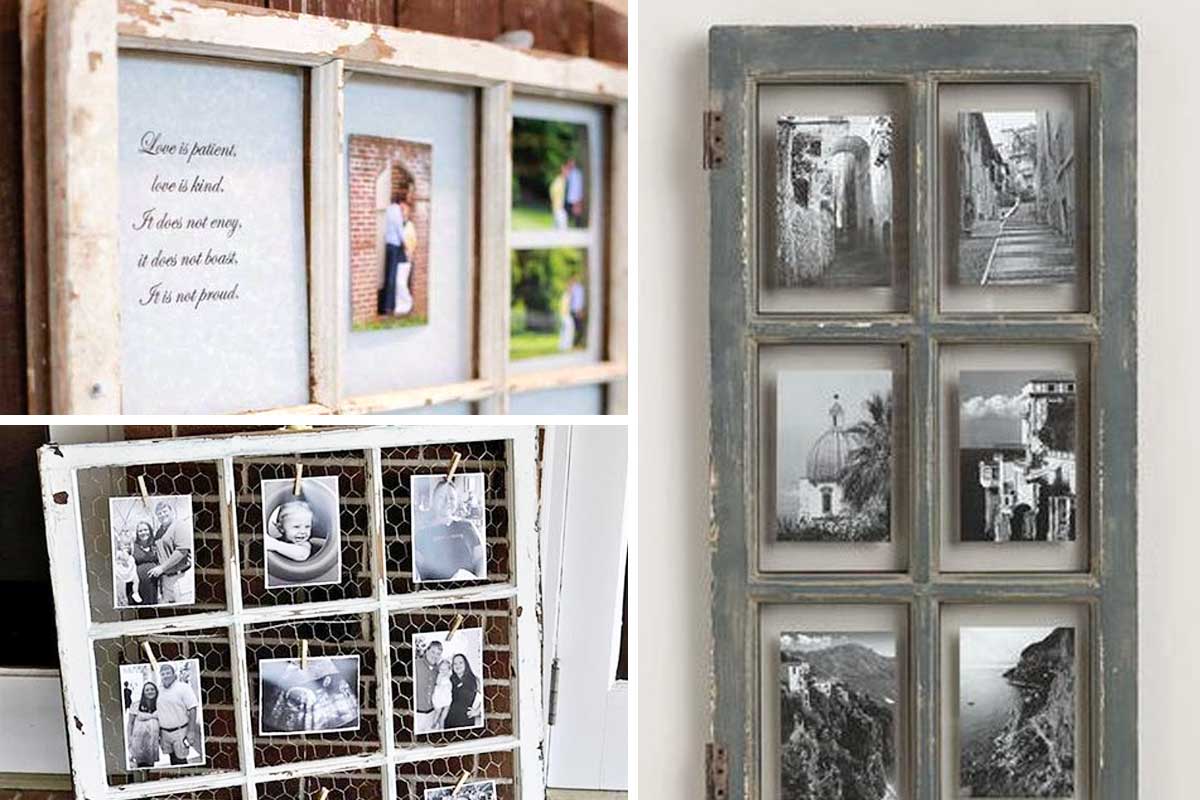 fabriquez un cadre photo original en recyclant une vieille fenêtre