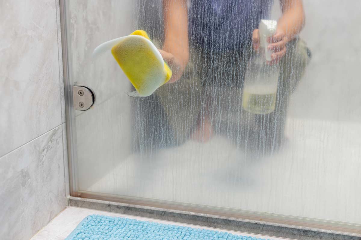 nettoyer les vitres de la douche