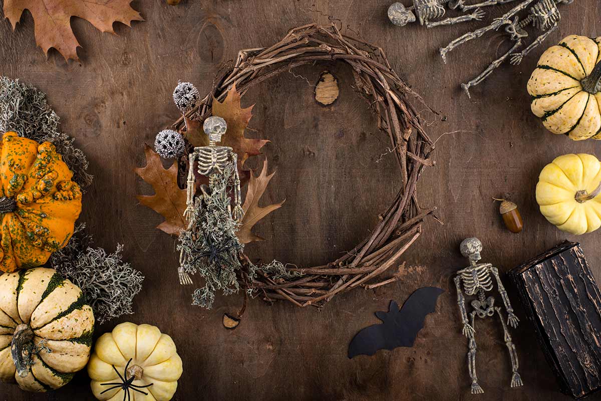 Squelettes miniatures, centre de table DIY halloween