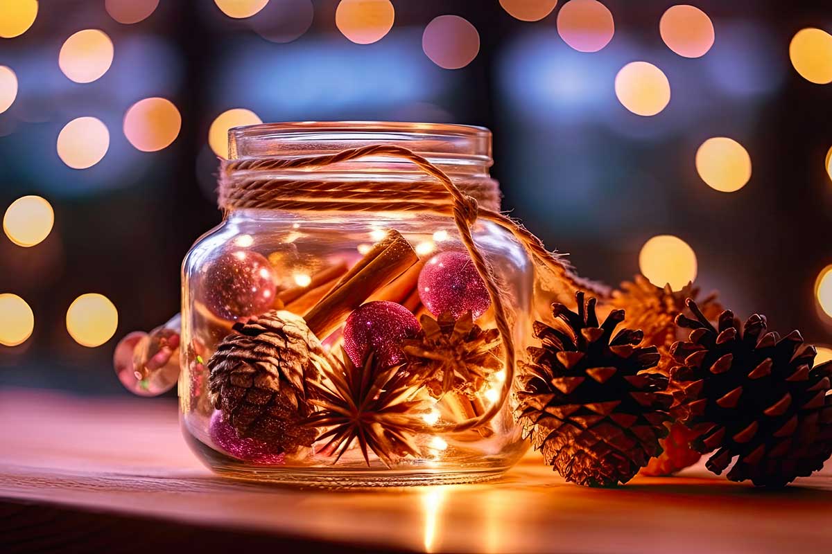 bocaux en verre décorations Noël DIY