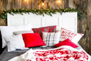 chambre à coucher avec la magie de Noël