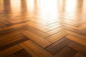 parquet brillant avec du liquide vaisselle