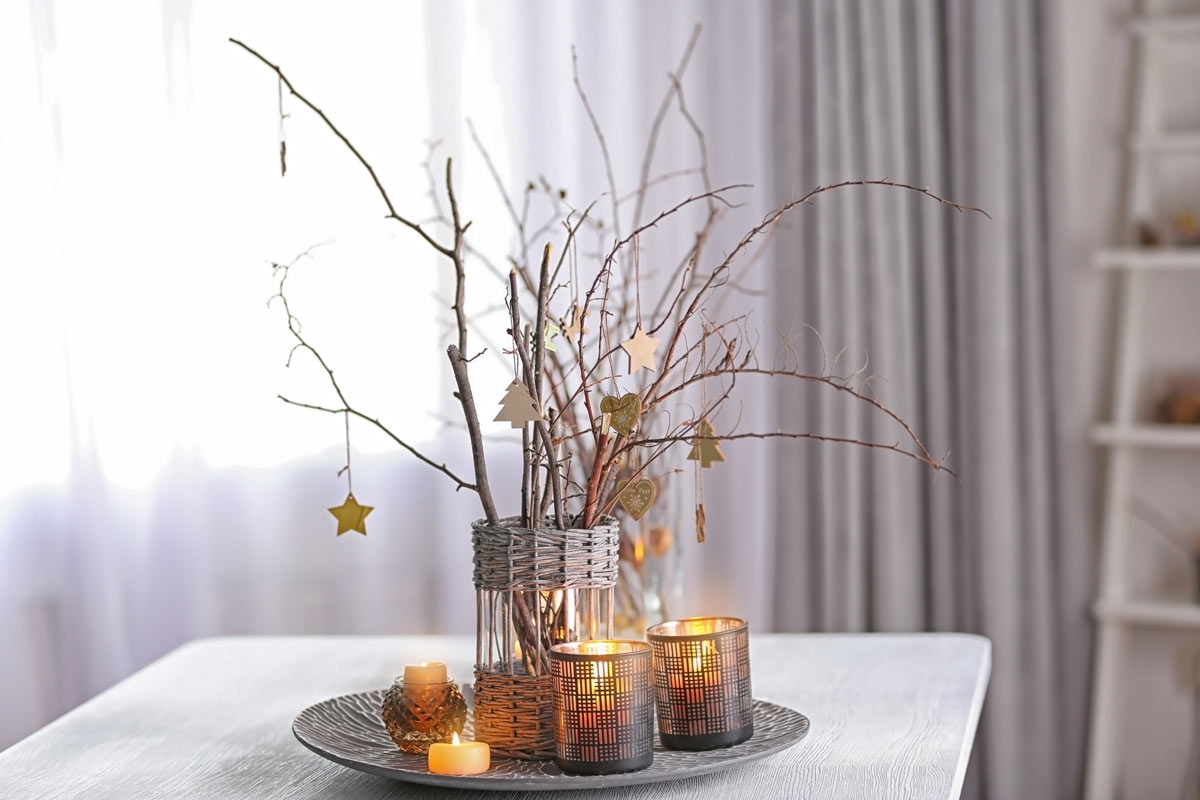 Centre de table DIY pour l'hiver.